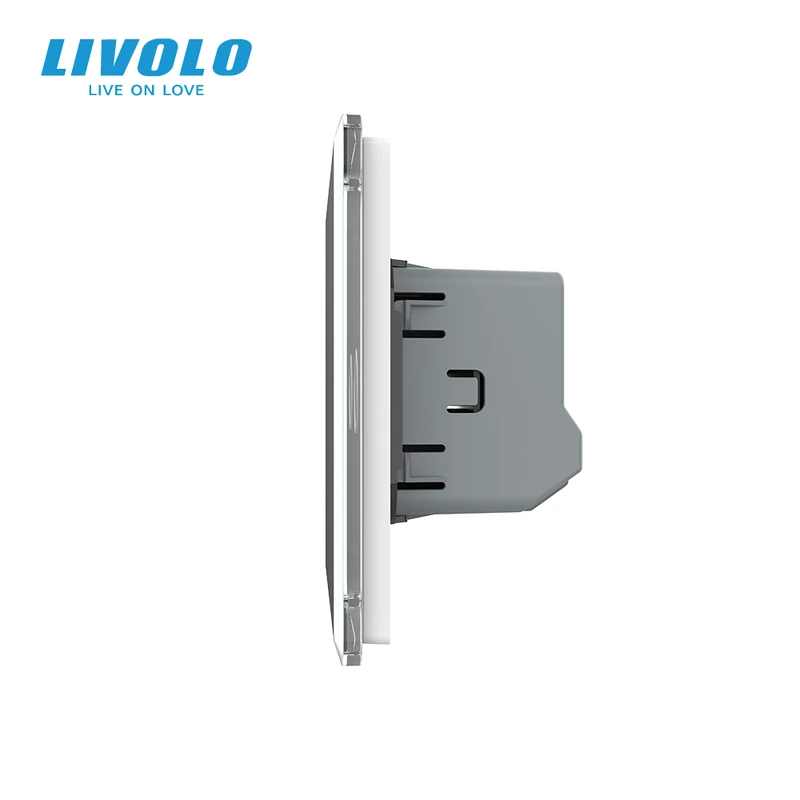 Сенсорний димер 2 сенсори LIVOLO білий 2.5D скло