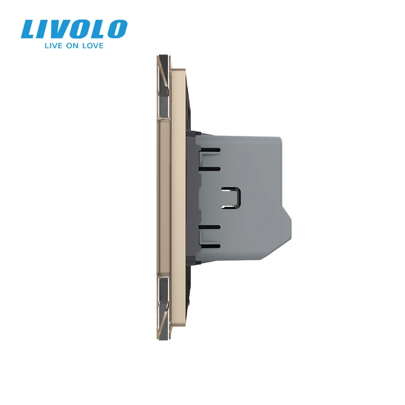 Сенсорний вимикач Sense 1 сенсор Livolo золото (722000113)