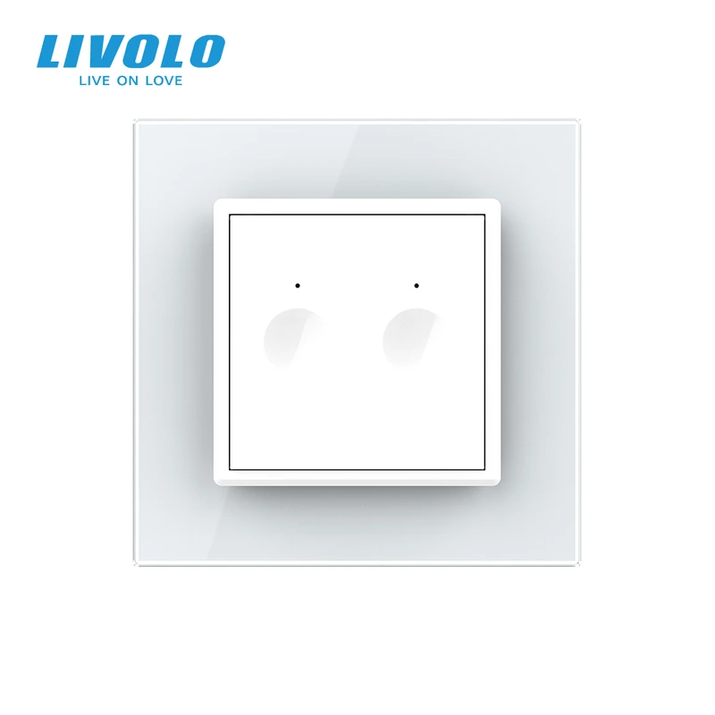 Сенсорний вимикач Sense 2 сенсора Livolo білий (722000211)