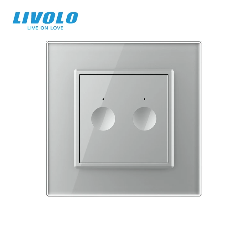 Сенсорний вимикач Sense 2 сенсора Livolo сірий (722000215)