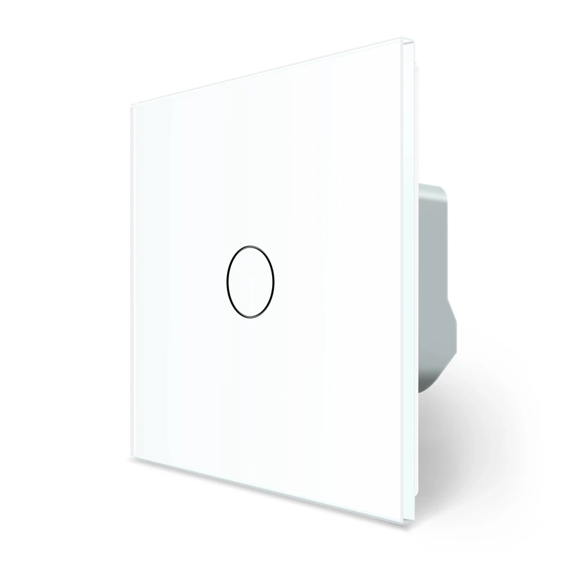 Розумний сенсорний прохідний/перехресний ZigBee вимикач 1 сенсор Livolo білий скло (VL-C7FC1SZ-2WP)