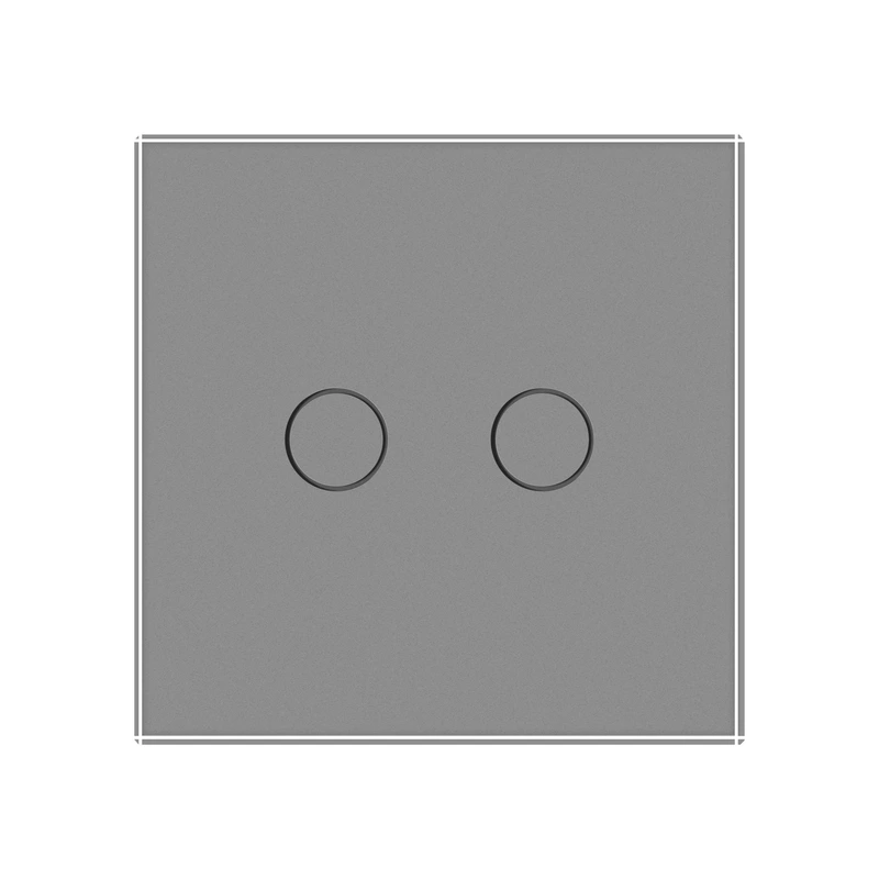 Розумний сенсорний ZigBee вимикач 2 сенсора Livolo сірий скло (VL-C702Z-15)