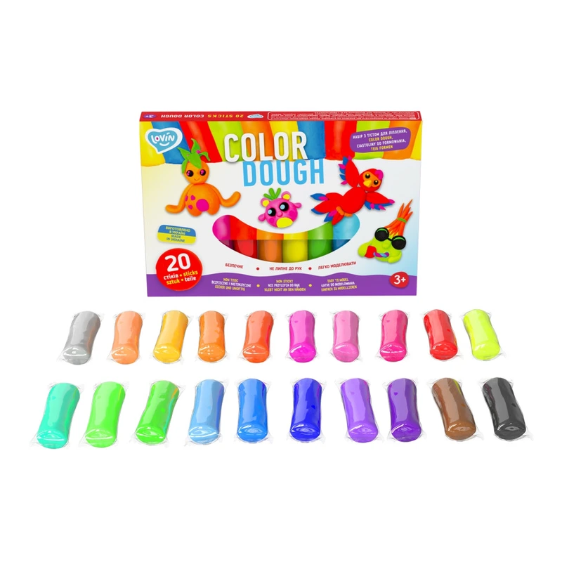 Набір для ліплення з тістом Color Dough 41204, 20 стиків
