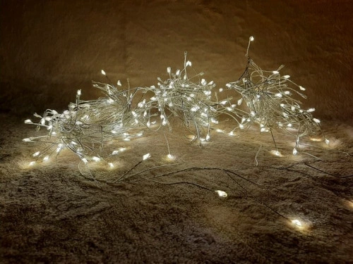 Гірлянда-кластер, срібна струна, 15 м, "Luca Lighting", теплий білий