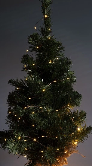 Гірлянда 18 м, "Струна" чорна, "Luca Lighting", колір теплий білий