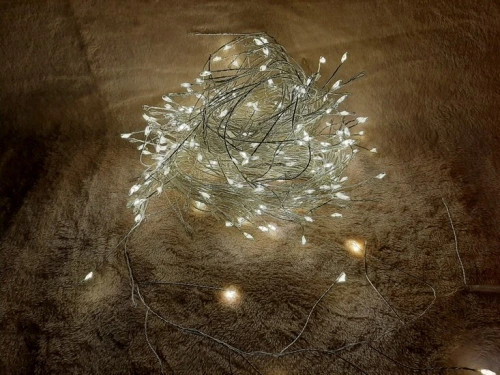 Гірлянда-кластер, срібна струна, 20 м, "Luca Lighting", теплий білий