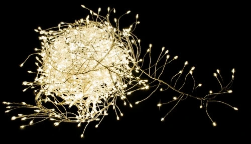 Гірлянда-кластер, срібна струна, 8 м, "Luca Lighting", теплий білий