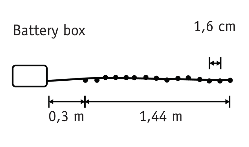 Гірлянда-струна "Luca Lighting", 1,74 м, 90 LED теплий білий