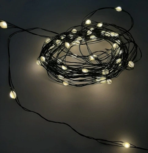 Гірлянда "Струна" зелена, "Luca Lighting", 18 м, колір теплий білий