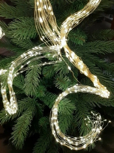 Гірлянда "Оберемок струн", "Luca Lighting", 2 м, срібна струна, колір теплий білий