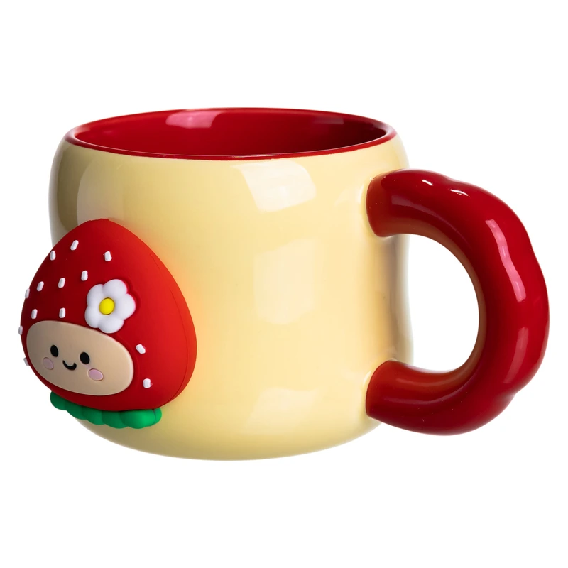 Чашка порцелянова з магнітом Поулиниця 400 (мл) подарункова кружка прикольна чашка для дітей на подарунок Жовтий з червоним FM-53A