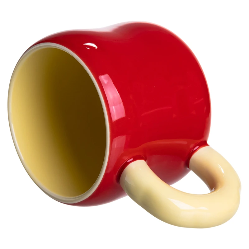 Чашка порцелянова з магнітом Поулиниця 400 (мл) подарункова кружка прикольна чашка для дітей на подарунок Червоний з жовтим