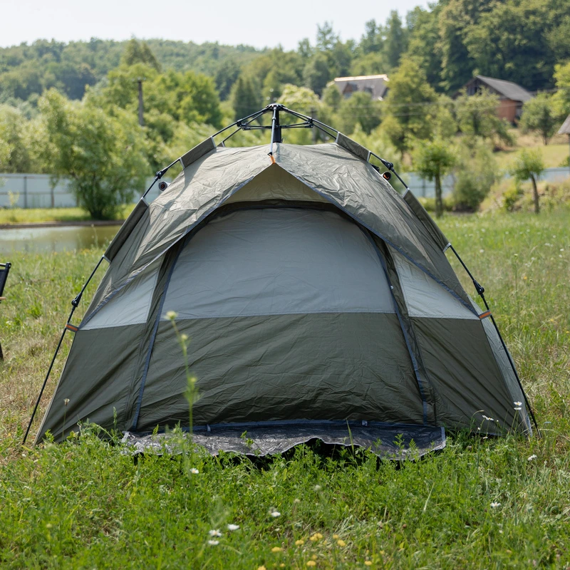 Намет автоматичний тримісний 2*2 (м) кемпінговий туристичний LU-0016GR Хакі