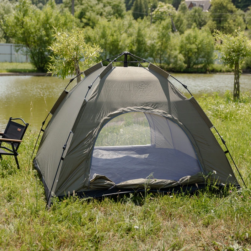 Намет кемпінговий 2 на 2 метри автоматичний для риболовлі походу туристичний LU-019GR Зелений