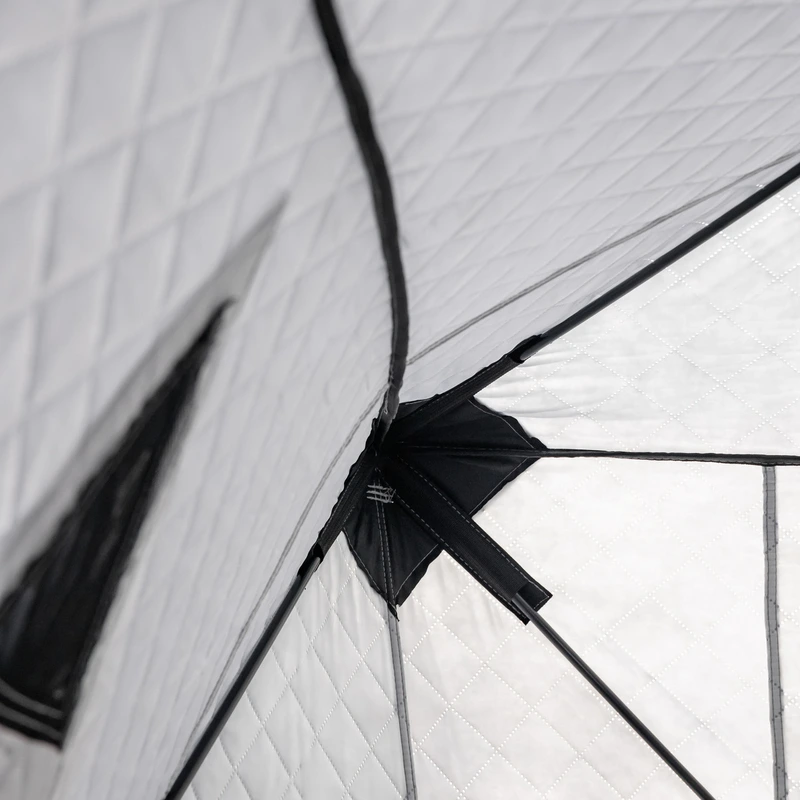 Намет зимовий утеплений "Куб" 210х210х210 для рибалки туризму кемпінгу та подорожей Сірий LU-BD18G