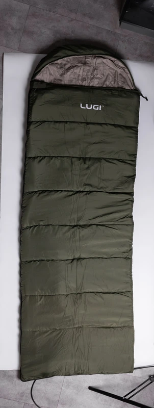 Всесезонний спальний мішок-ковдра з капюшоном 210х70 см Хакі LU-010