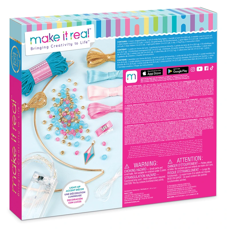 Make it Real: Набір для створення амулету «Ловець снів» з підсвіткою (блакитний)