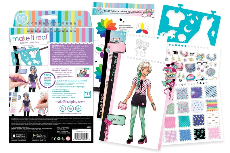 Make it Real: Блокнот з трафаретами для створення модних колекцій «Модна вечірка»