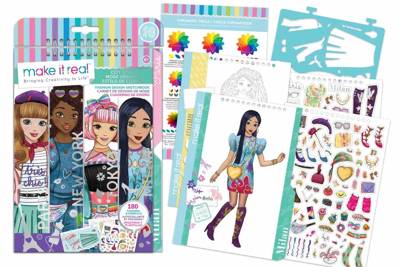 Make it Real: Блокнот з трафаретами для створення модних колекцій «Міський стиль»