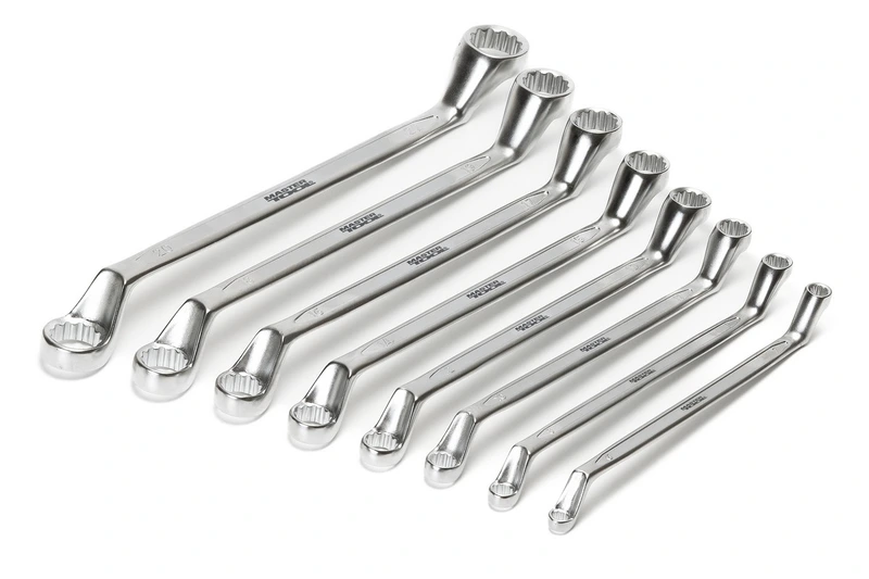 Ключі накидні MASTERTOOL COLD FORGED набір 8 шт (6–20/22 мм) 31CrV3 DIN 897 72-3208