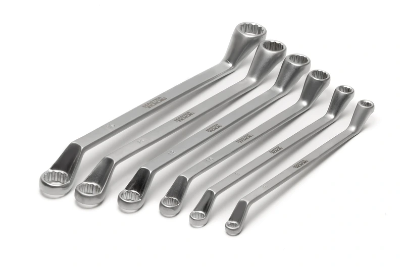 Ключі накидні MASTERTOOL SATIN FINISH набір 6 шт (6–17 мм) CrV DIN 838 72-3106