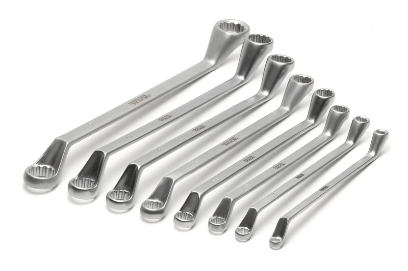 Ключі накидні MASTERTOOL SATIN FINISH набір 8 шт (6–20/22 мм) CrV DIN 838 72-3108