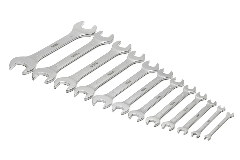 Ключі ріжкові MASTERTOOL SATIN FINISH набір 12 шт (6–25/27/28/30/32 мм) CrV DIN 3110 70-2112