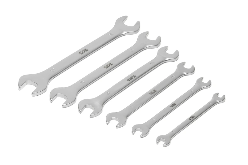 Ключі ріжкові MASTERTOOL SATIN FINISH набір 6 шт (6–17 мм) CrV DIN 3110 70-2106