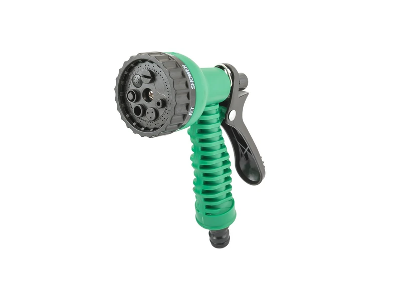 Набір для поливу MASTERTOOL DEW LINE 5 шт (пістолет 7 режимів/шланг 10 м/адаптер ½" ВР-¾" ВР/конектори ⅜" 2 шт) 92-9342