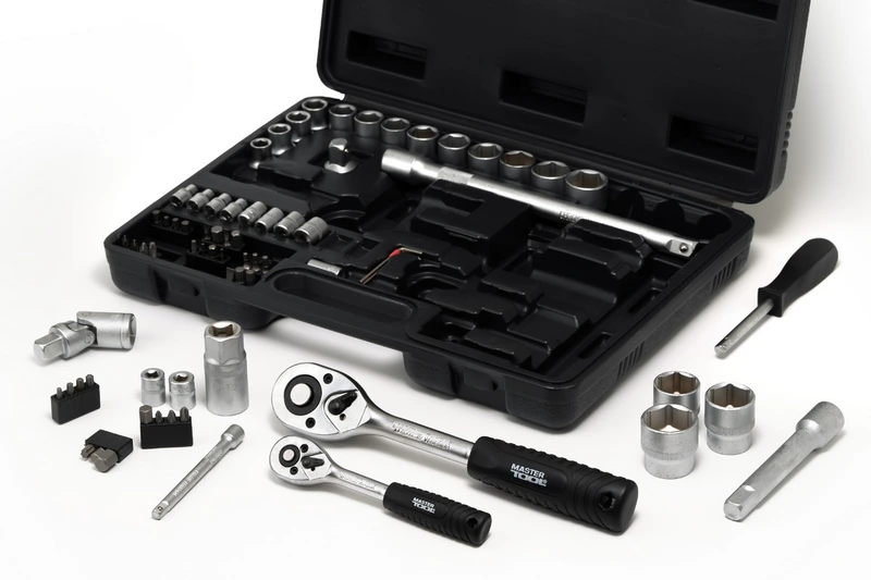 Набір інструментів MASTERTOOL ¼"&½" 72 шт 4-13 мм 10-27 мм кейс 78-7072