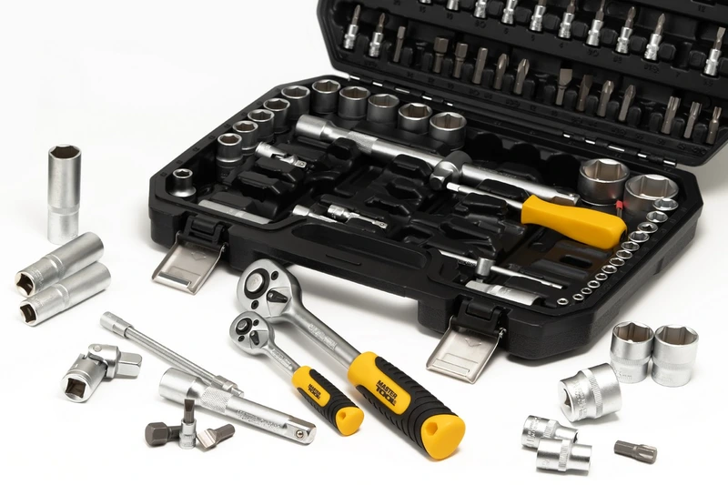 Набір інструментів MASTERTOOL ¼"&½" 94 шт 4-14 мм 10-32 мм CrV кейс з металевими замками 78-5094