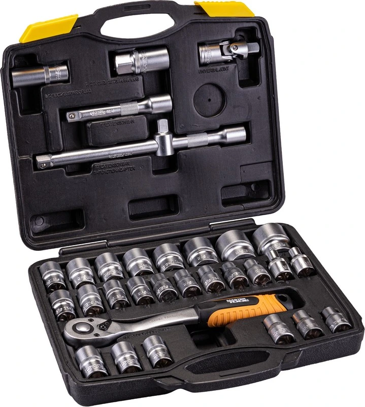 Набір інструментів MASTERTOOL PROFI ½" 32 шт 8-32 мм CrV50BV30 протиударний кейс 78-4032
