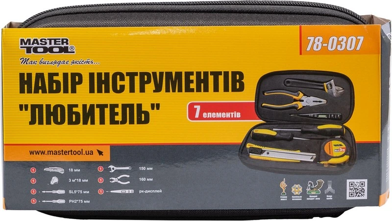 Набір інструменту MASTERTOOL "Любитель" 7 елементів 78-0307