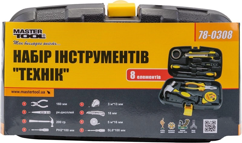 Набір інструменту MASTERTOOL "Технік" 8 елементів 78-0308