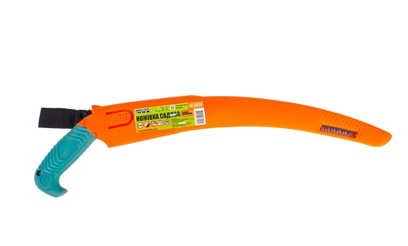 Ножівка садова MASTERTOOL 300 мм 6TPI загартований зуб 3-D заточування з чохлом 14-6016