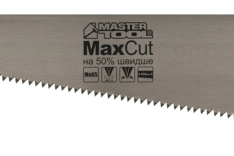 Ножівка столярна MASTERTOOL 4TPI MAX CUT 400 мм загартований зуб 2-D заточування поліроване 14-2640
