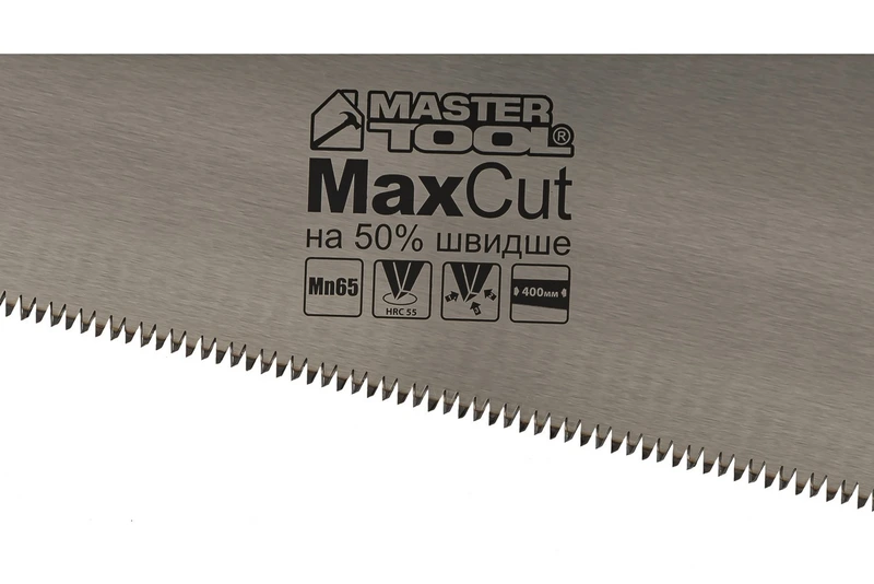 Ножівка столярна MASTERTOOL 7TPI MAX CUT 400 мм загартований зуб 3-D заточування поліроване 14-2040