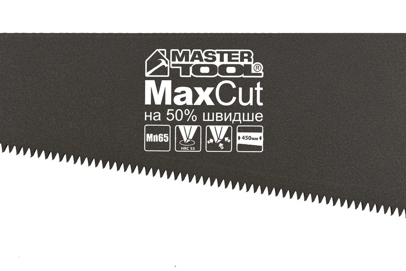 Ножівка столярна MASTERTOOL 7TPI MAX CUT тефлонове покриття 450 мм загартований зуб 3-D заточування 14-2345