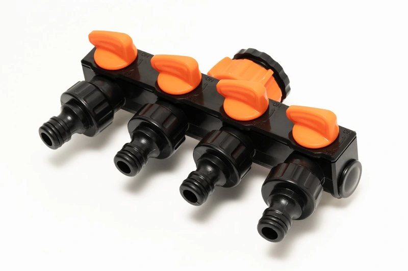 Розподільник чотирьохканальний MASTERTOOL з регулювальними вентилями ¾" - 1" ВР 92-9380