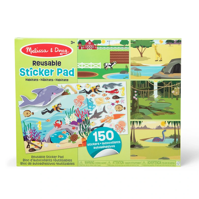 Melissa & Doug: Набір багаторазових наліпок 'Середовище проживання тварин'