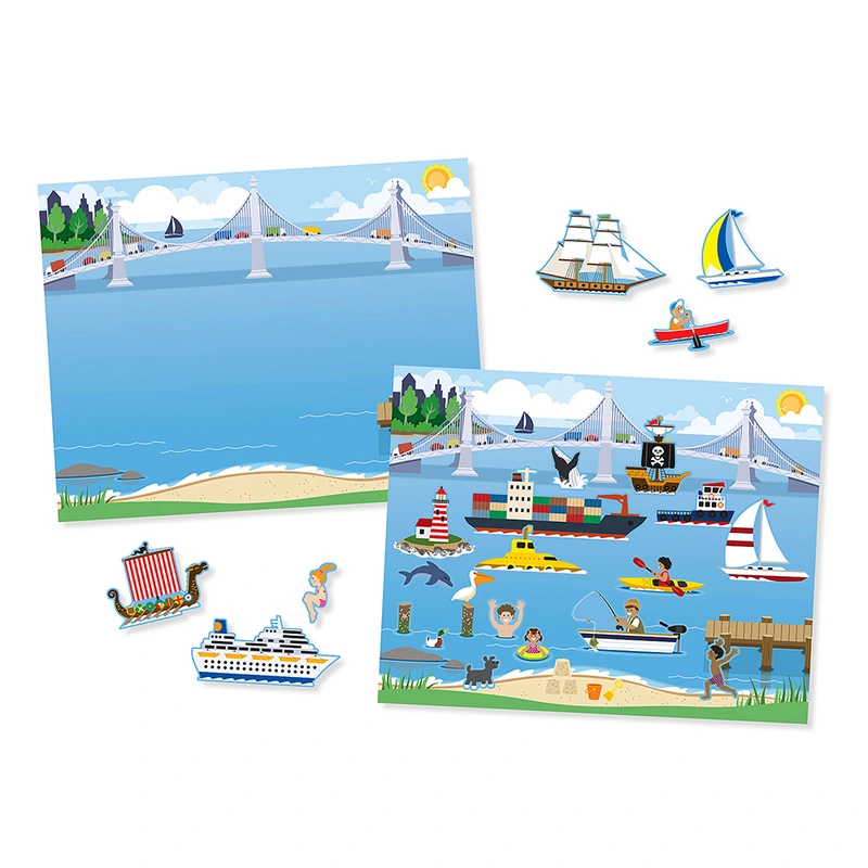 Melissa & Doug: Набір багаторазових наліпок 'Транспорт'