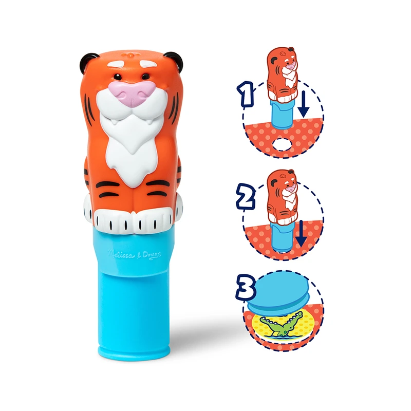 Melissa & Doug. Sticker WOW: Набір з блокноту та штампу з наліпками «Тигреня»