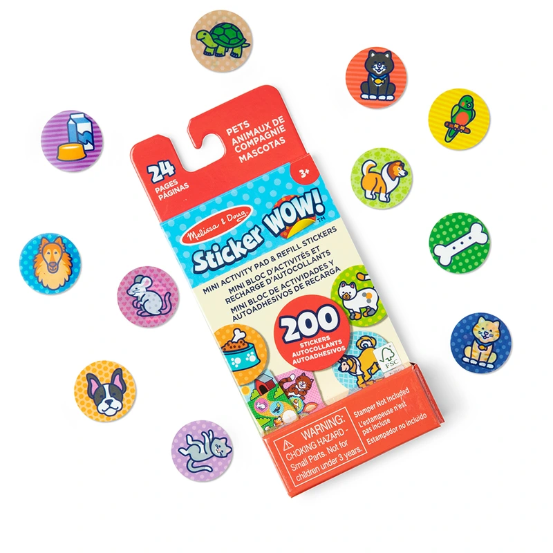 Melissa & Doug. Sticker WOW: Набір з мініблокноту та запасних наліпок для штампу «Улюбленці»
