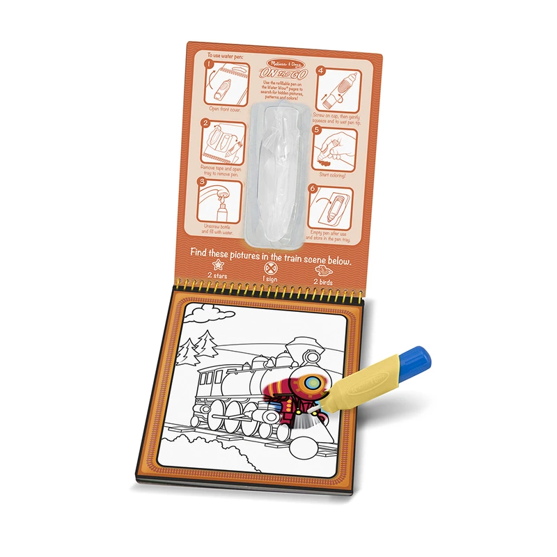 Melissa & Doug. Water WOW: Водна розмальовка з ручкою «Транспорт»