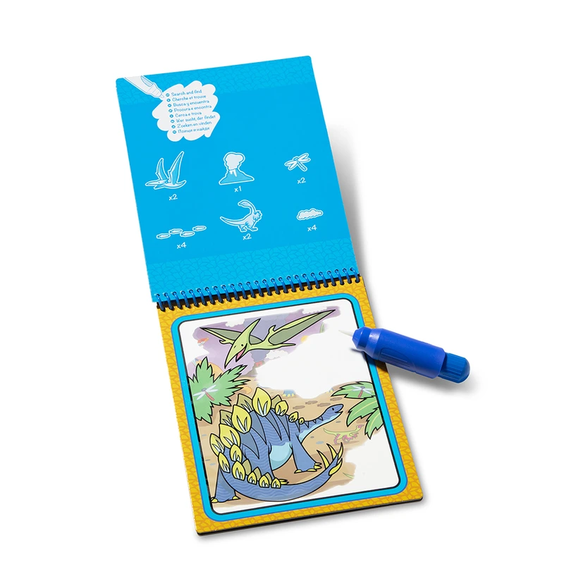 Melissa & Doug. Water WOW: Водна розмальовка з ручкою «Динозаври»
