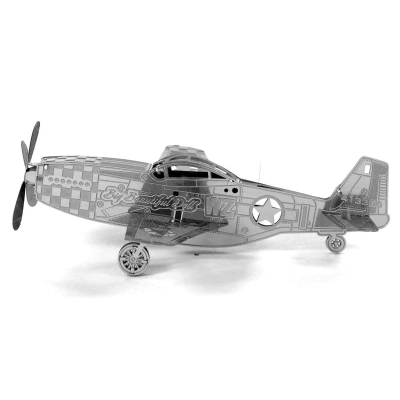 Металевий 3D конструктор "Винищувач Р-51 Mustang", Metal Earth, MMS003