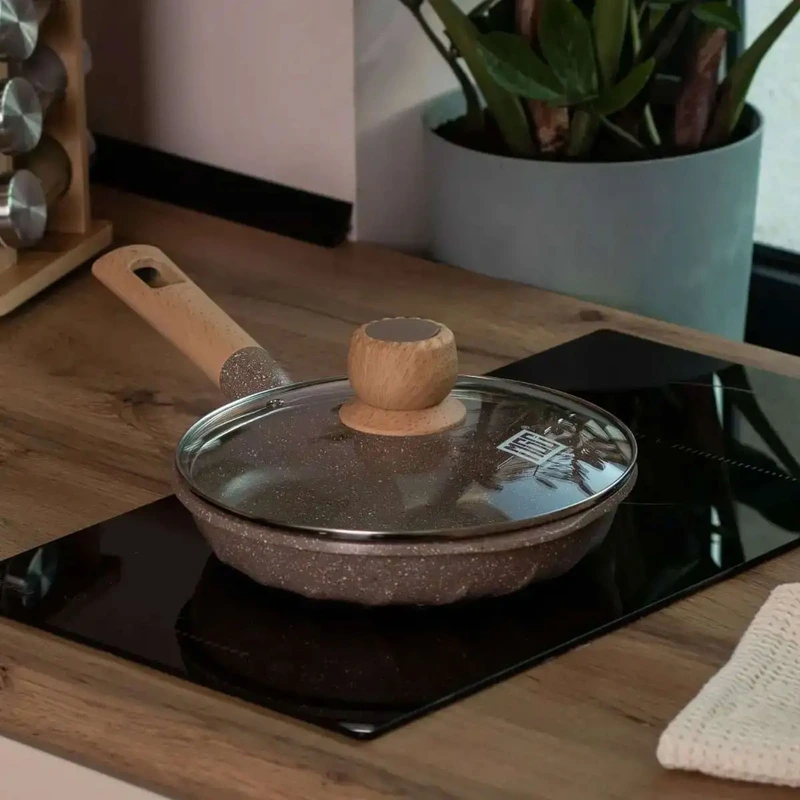 Алюмінієва сковорода 1,4 л, мармурове антипригарне покриття Ø 22 см, бежевий MGC HP-4-422CO