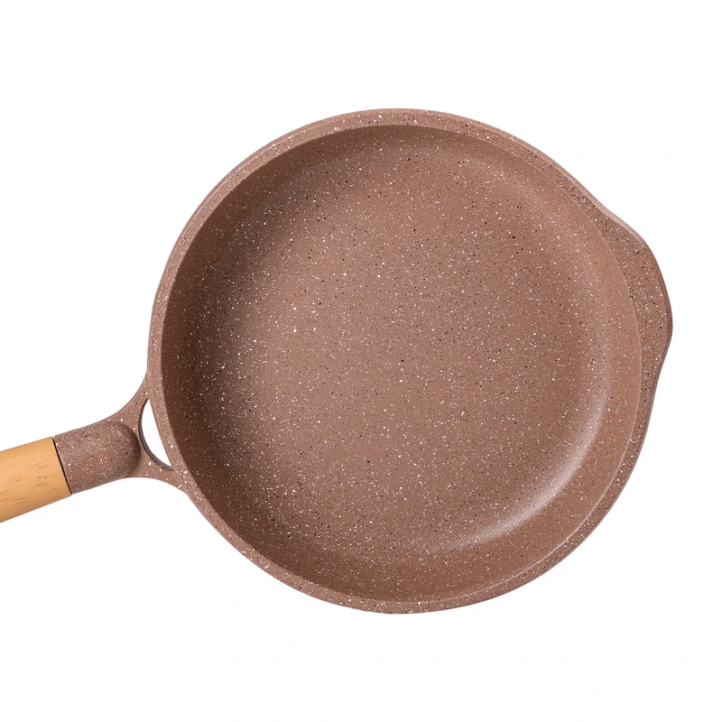 Алюмінієва сковорода 1,8 л мармурова з антипригарним покриттям Ø 24 см кавова MGC HP-4-423CO