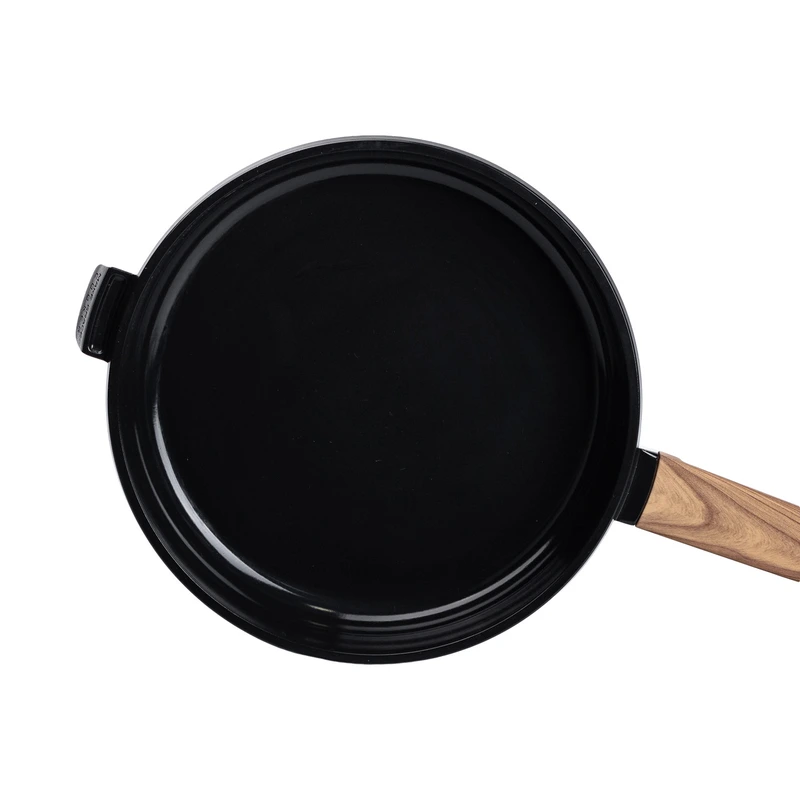 Алюмінієва сковорода з керамічним покриттям антипригарним 1.8 л Ø 24 см чорна MGC HP-4-457B