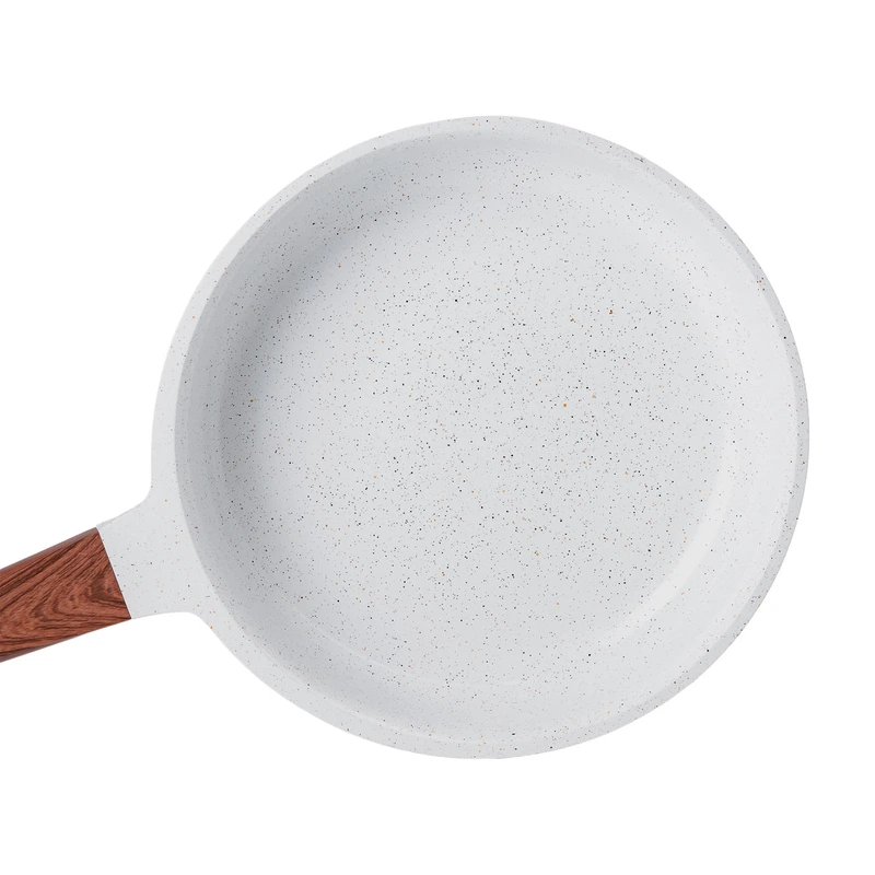 Алюмінієва сковорода з керамічним покриттям антипригарним 2 л Ø 24 см біла MGC HP-4-466